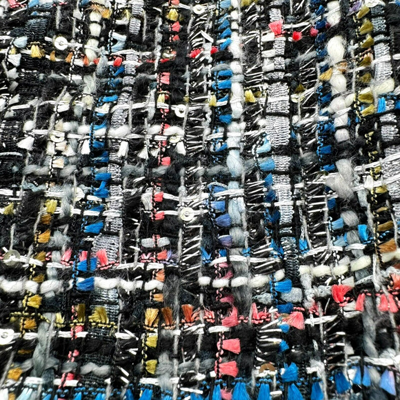 FRANCESCA'S NWT Mi Ami Women Medium Mini Dress Pink Black Metallic Sparkle Tweed - Picture 4 of 10